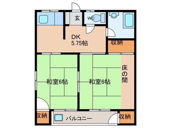 中ノ庄アパートの物件間取画像